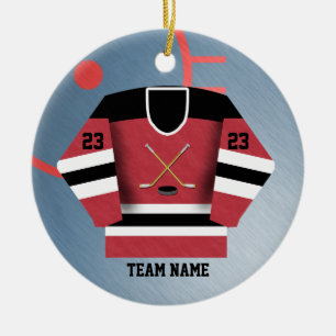 Ornamento del jersey del jugador de hockey
