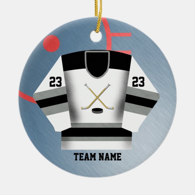 Ornamento del jersey del jugador de hockey (Frente)