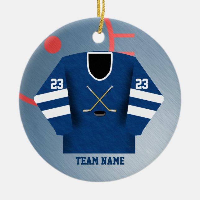 Ornamento del jersey del jugador de hockey (Frente)