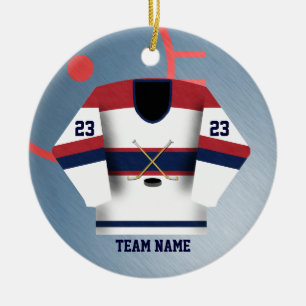 Ornamento del jersey del jugador de hockey