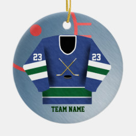Ornamento del jersey del jugador de hockey