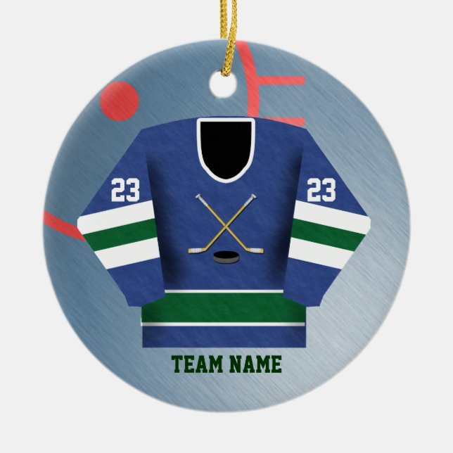 Ornamento del jersey del jugador de hockey (Frente)