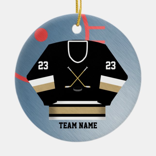 Ornamento del jersey del jugador de hockey (Frente)