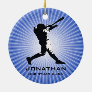 Ornamento del jugador de béisbol personalizado