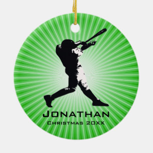 Ornamento del jugador de béisbol personalizado