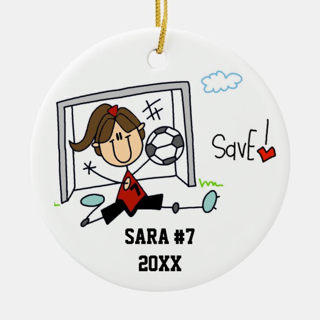 Ornamento del jugador de fútbol Chica de solicitud (Frente)