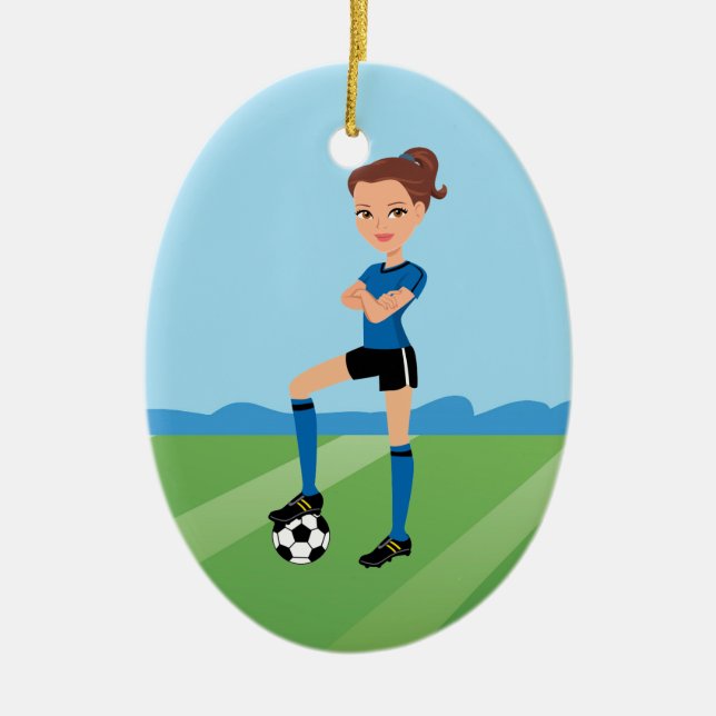 Ornamento del jugador de fútbol del chica (Frente)