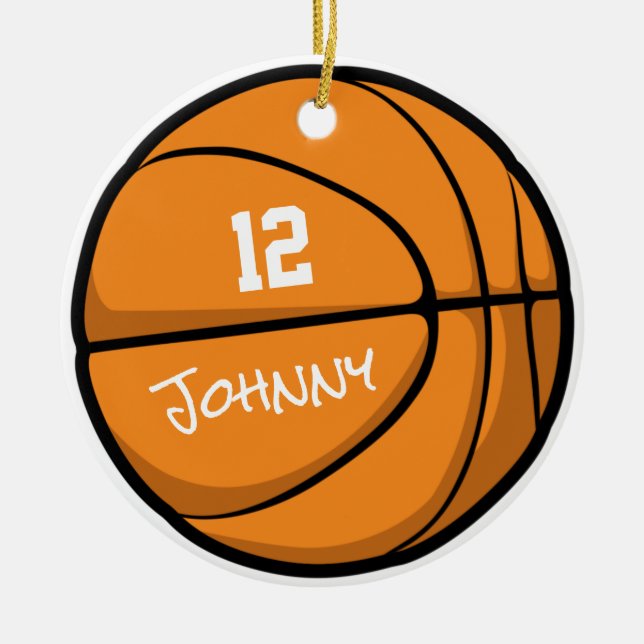 Ornamento del jugador personalizado BASKETBALL (Frente)