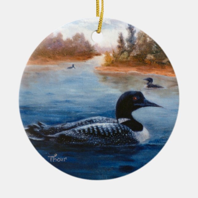 Ornamento del lago loon (Frente)