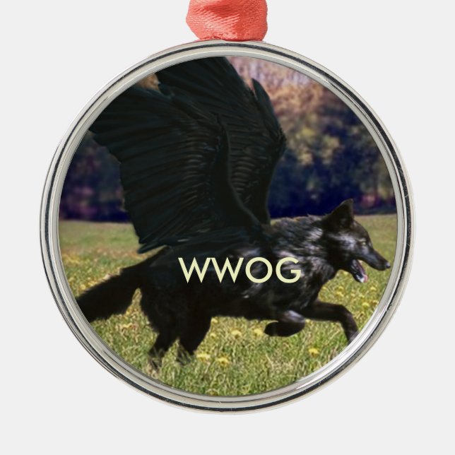 Ornamento del lobo de WWOG (lobos cons alas de (Frente)