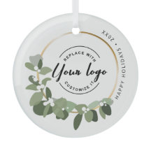 Ornamento del logotipo del Personalizado Wreath Ha