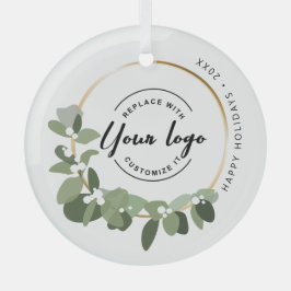 Ornamento del logotipo del Personalizado Wreath Ha