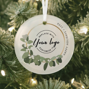 Ornamento del logotipo del Personalizado Wreath Ha