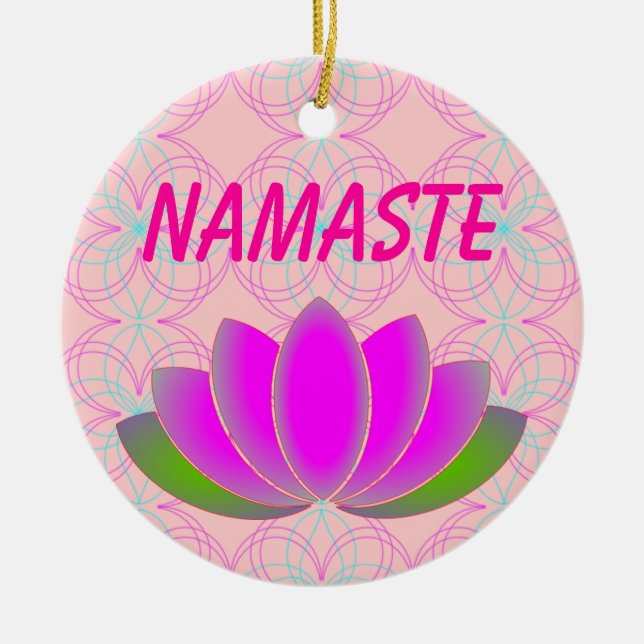 Ornamento del loto de Namaste (Frente)