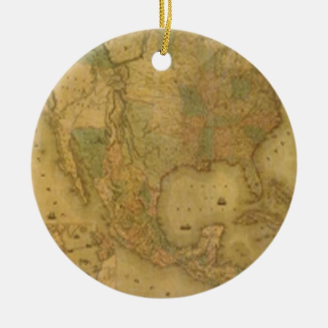 Ornamento del mapa de EE.UU. (Frente)
