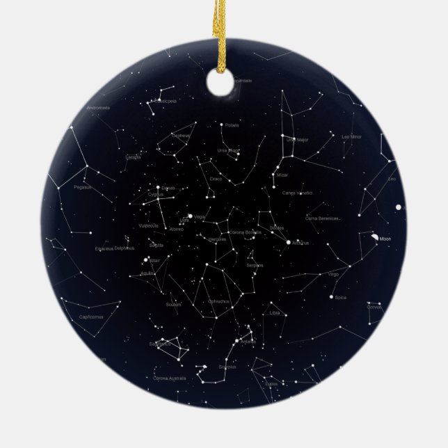 Ornamento del mapa de estrellas (Atrás)