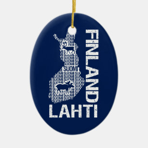 Ornamento del MAPA de FINLANDIA - Lahti -