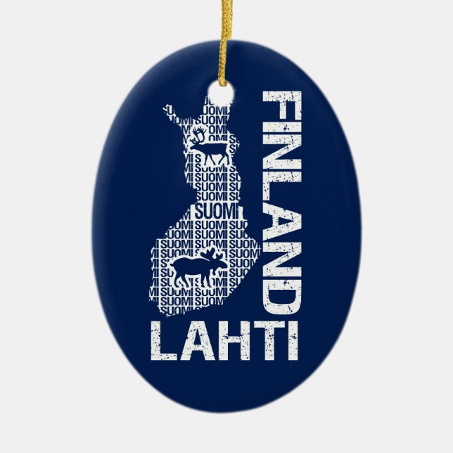 Ornamento del MAPA de FINLANDIA - Lahti - (Frente)