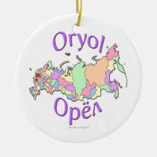 Ornamento del mapa de Oryol Rusia