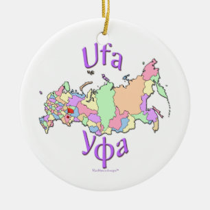 Ornamento del mapa de Ufa Rusia
