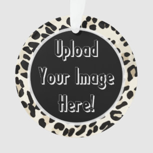 Ornamento del marco del estampado leopardo de la