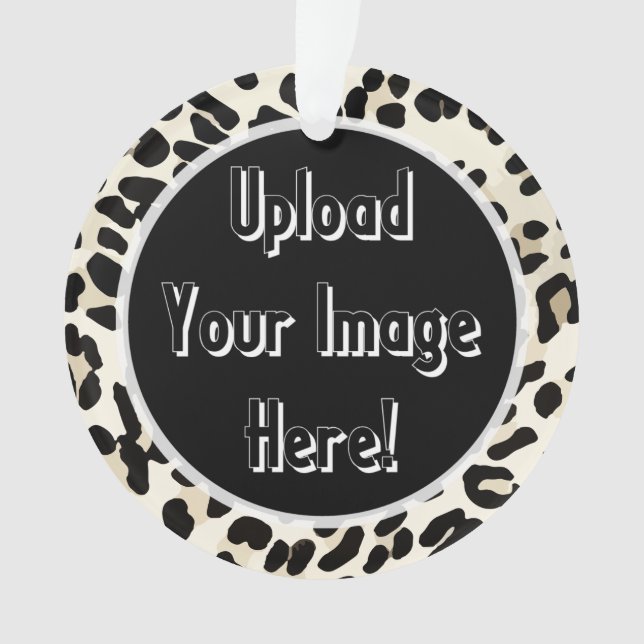 Ornamento del marco del estampado leopardo de la (Anverso)