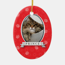 Ornamento del Mascota de impresión de Crimson Paw