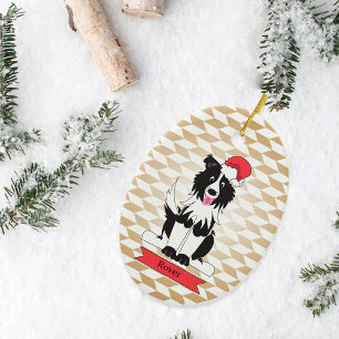 Ornamento del Mascota de Navidades de línea de bor