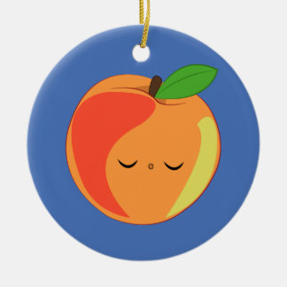 Ornamento del melocotón de Kawaii Lil soñoliento'