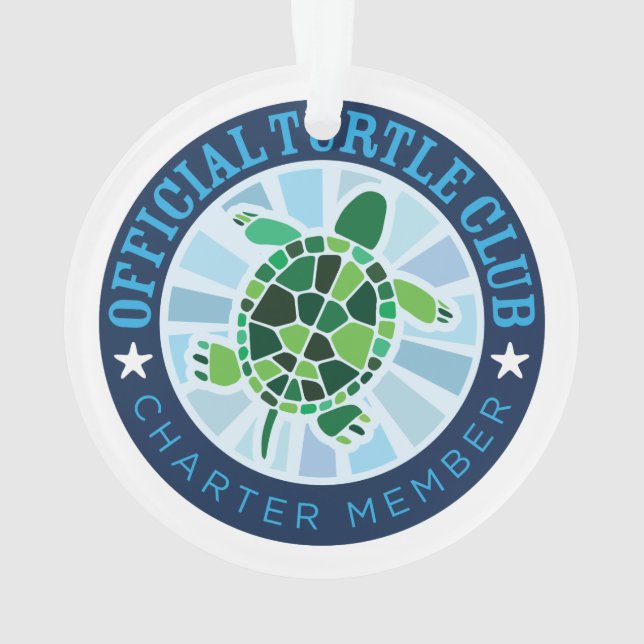 Ornamento del miembro de club de la tortuga (Reverso)