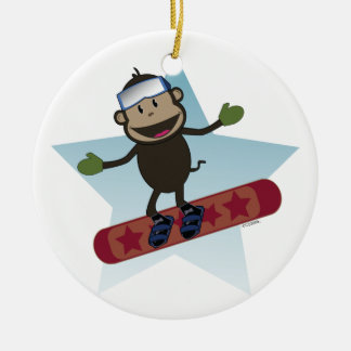 Ornamento del mono de la snowboard
