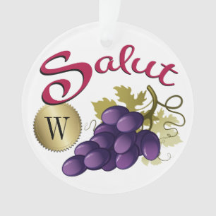 Ornamento del Monograma del Vino Salut