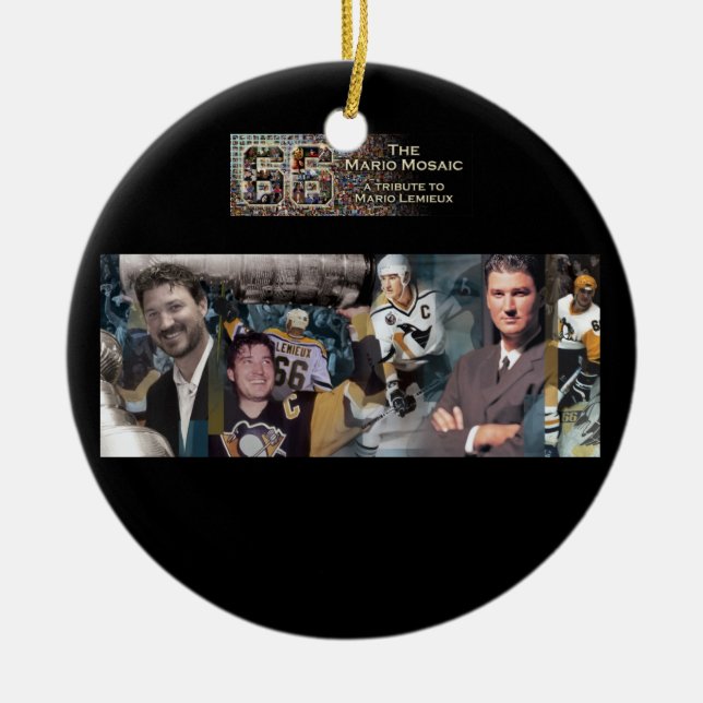 Ornamento del mosaico de Mario con la foto (Frente)