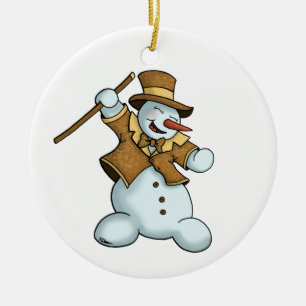 ornamento del muñeco de nieve del baile