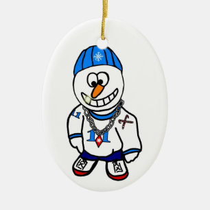 Ornamento del muñeco de nieve del navidad del