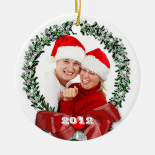 Ornamento del navidad 2012 de la foto de familia
