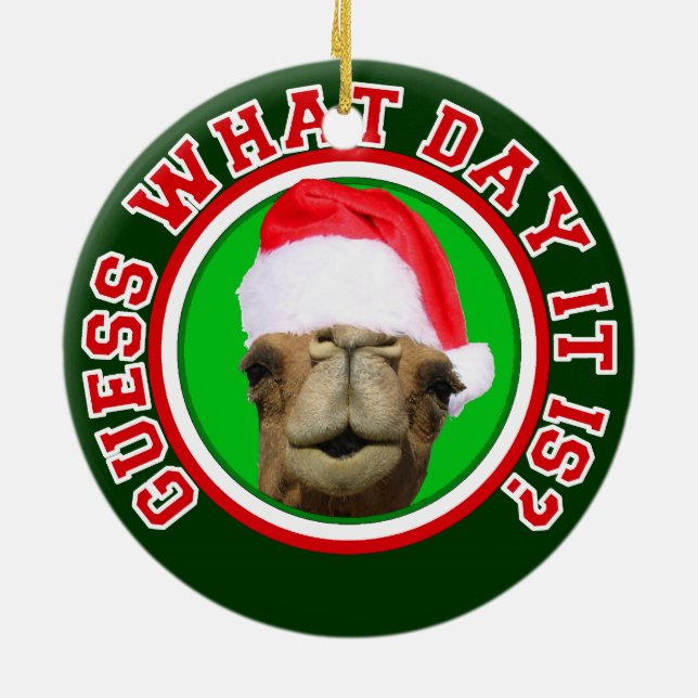 Ornamento del navidad 2013 de Santa del camello (Atrás)