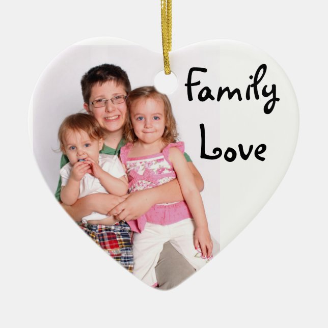 Ornamento del navidad - amor de la familia (Frente)