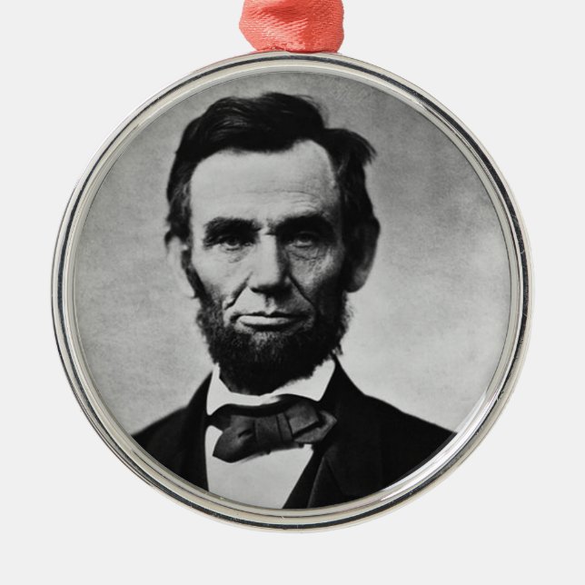Ornamento del navidad de Abraham Lincoln (Frente)