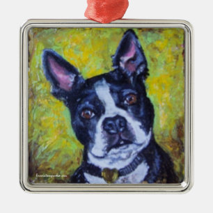 Ornamento del navidad de Boston Terrier