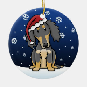 Ornamento del navidad de BT Saluki del dibujo