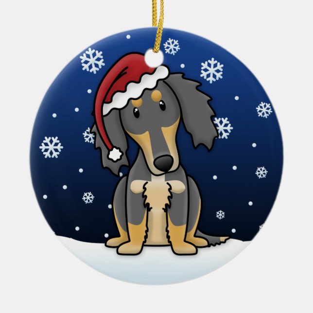 Ornamento del navidad de BT Saluki del dibujo (Frente)