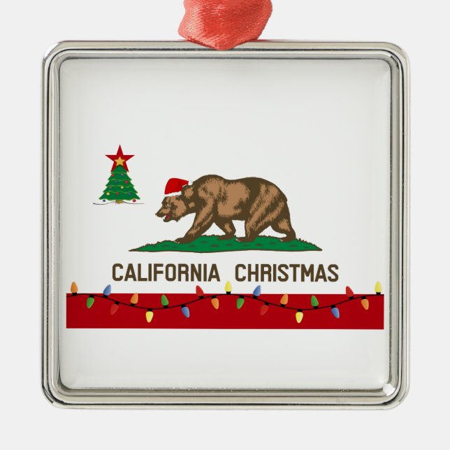 Ornamento del navidad de California (Frente)
