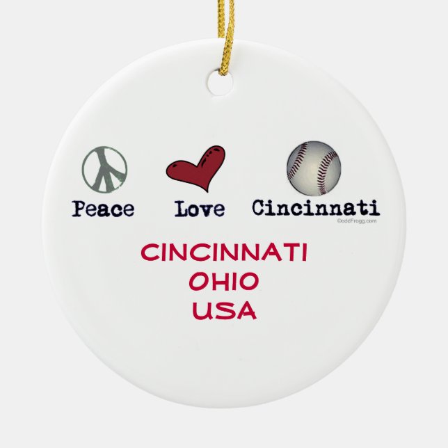 Ornamento del navidad de Cincinnati los E.E.U.U. (Frente)