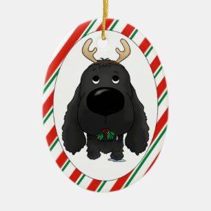 Ornamento del navidad de cocker spaniel