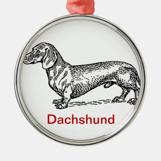Ornamento del navidad de Dachsie del Dachshund (Frente)