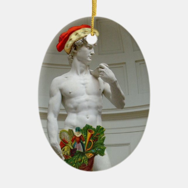Ornamento del navidad de David Santa (Frente)
