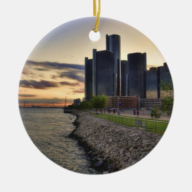 Ornamento del navidad de Detroit (Frente)