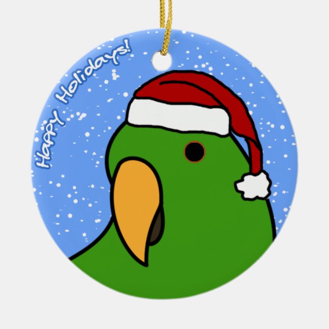 Ornamento del navidad de Eclectus del dibujo (Frente)