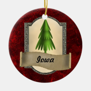 Ornamento del navidad de Iowa
